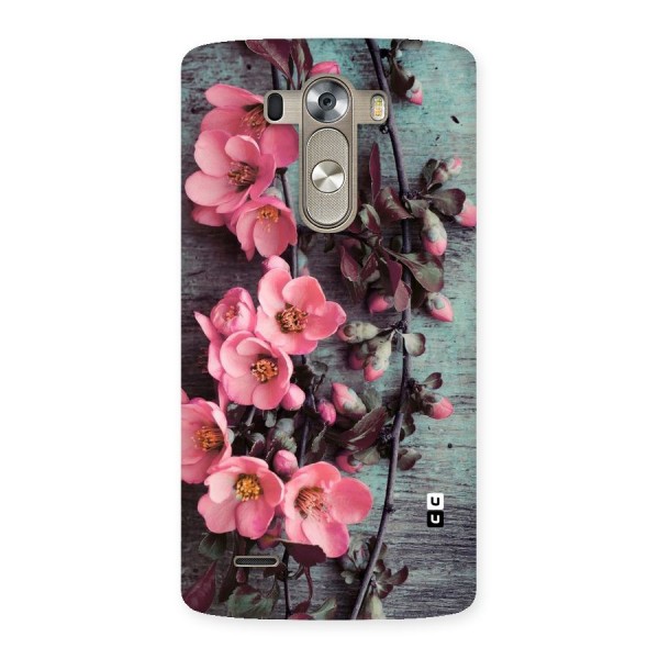 Wooden Floral Pink Back Case for LG G3