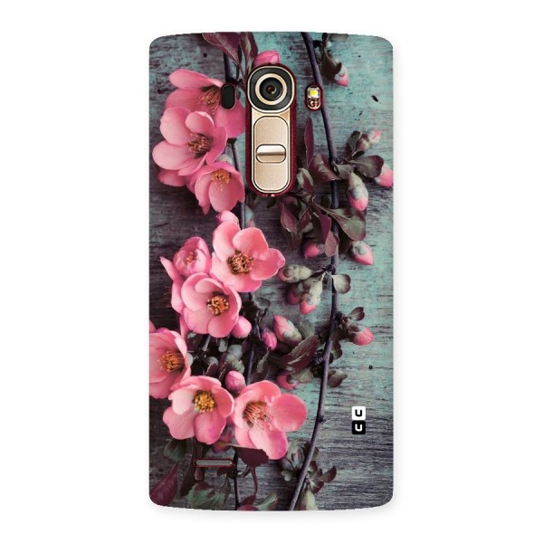 Wooden Floral Pink Back Case for LG G4