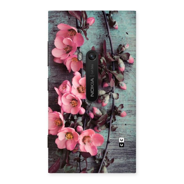 Wooden Floral Pink Back Case for Lumia 920