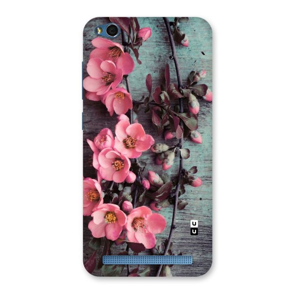 Wooden Floral Pink Back Case for Redmi 5A