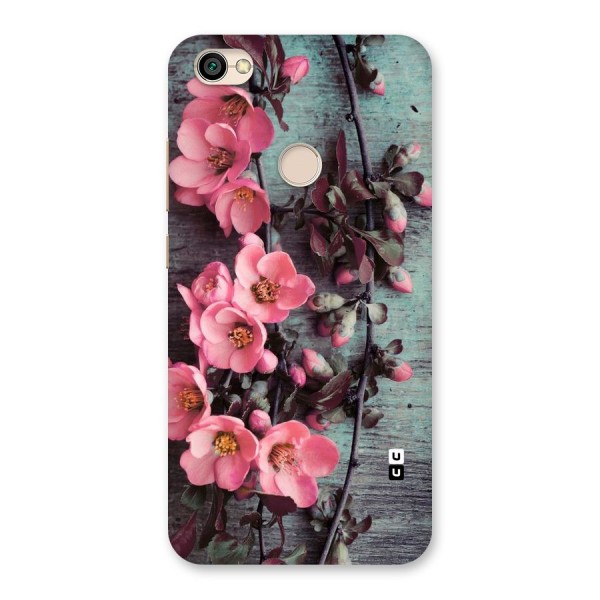 Wooden Floral Pink Back Case for Redmi Y1 2017