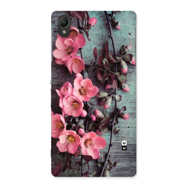 Wooden Floral Pink Back Case for Sony Xperia Z2