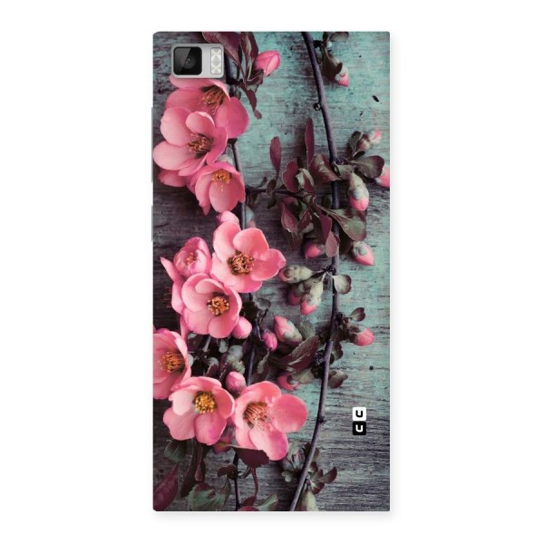 Wooden Floral Pink Back Case for Xiaomi Mi3