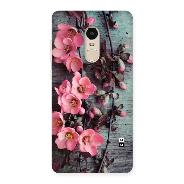 Wooden Floral Pink Back Case for Xiaomi Redmi Note 4
