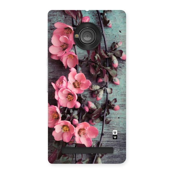 Wooden Floral Pink Back Case for Yu Yuphoria