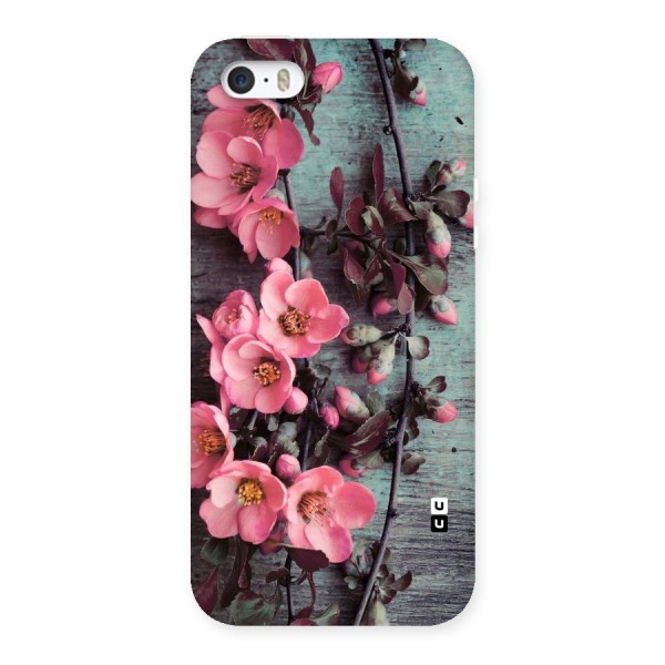 Wooden Floral Pink Back Case for iPhone SE