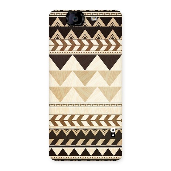 Wooden Printed Chevron Back Case for Canvas Knight A350