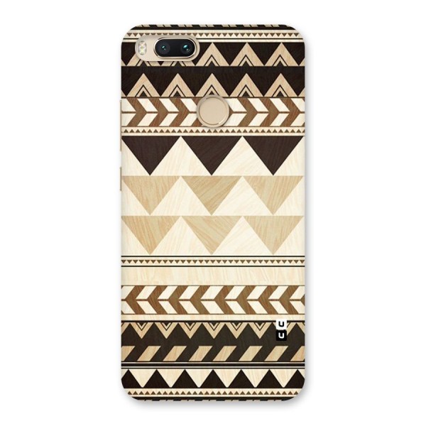 Wooden Printed Chevron Back Case for Mi A1