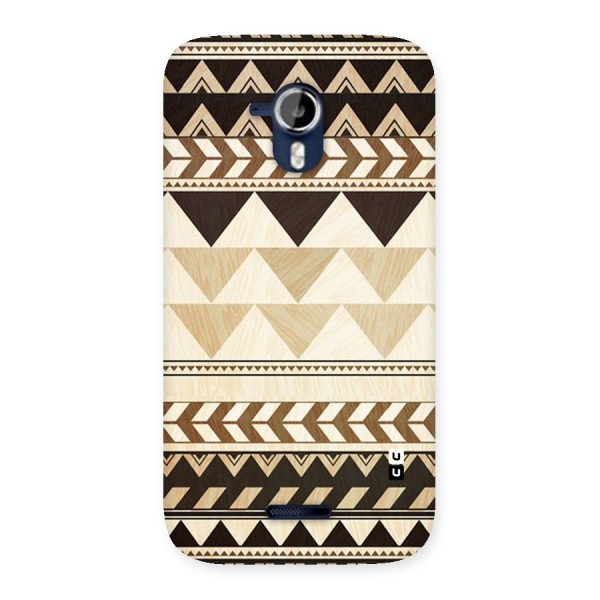 Wooden Printed Chevron Back Case for Micromax Canvas Magnus A117