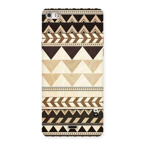 Wooden Printed Chevron Back Case for Micromax Canvas Silver 5