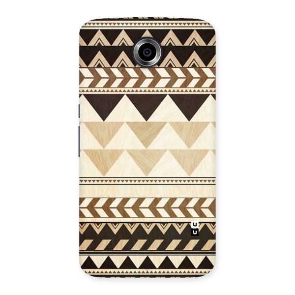 Wooden Printed Chevron Back Case for Nexsus 6