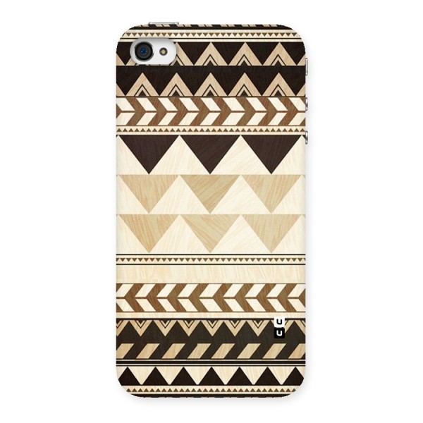 Wooden Printed Chevron Back Case for iPhone 4 4s
