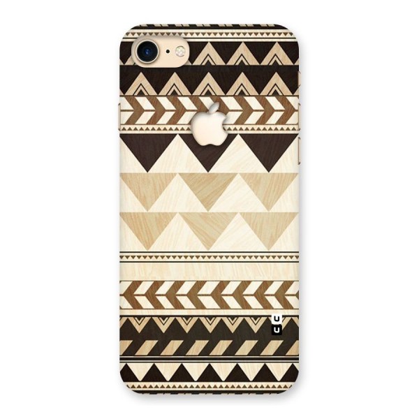 Wooden Printed Chevron Back Case for iPhone 7 Apple Cut