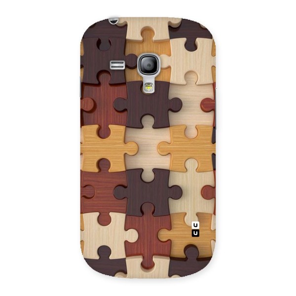 Wooden Puzzle (Printed) Back Case for Galaxy S3 Mini