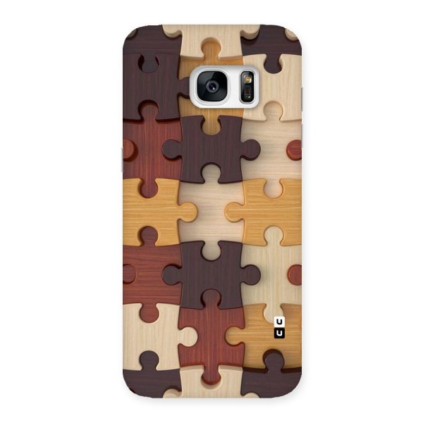 Wooden Puzzle (Printed) Back Case for Galaxy S7 Edge