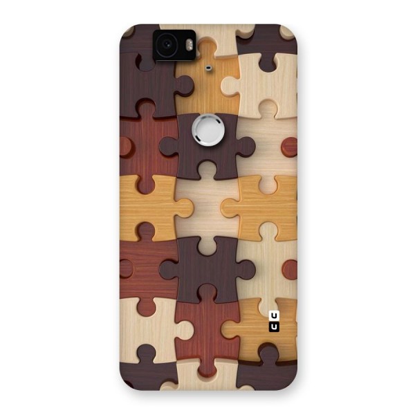 Wooden Puzzle (Printed) Back Case for Google Nexus-6P