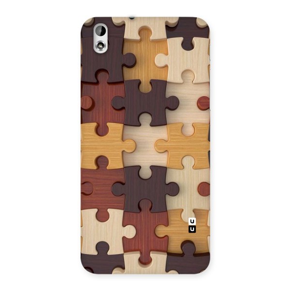 Wooden Puzzle (Printed) Back Case for HTC Desire 816