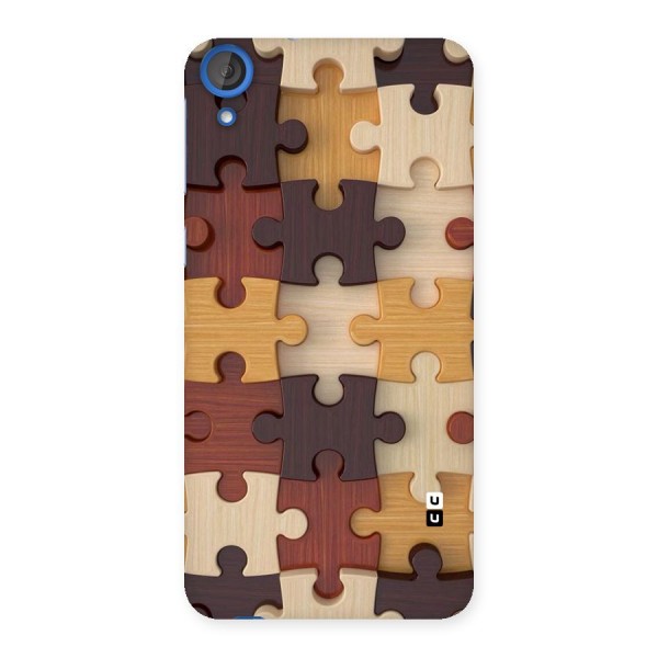 Wooden Puzzle (Printed) Back Case for HTC Desire 820