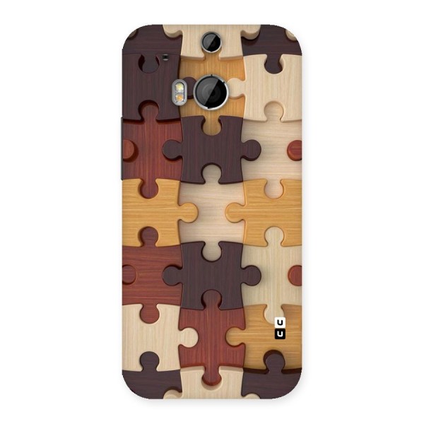 Wooden Puzzle (Printed) Back Case for HTC One M8