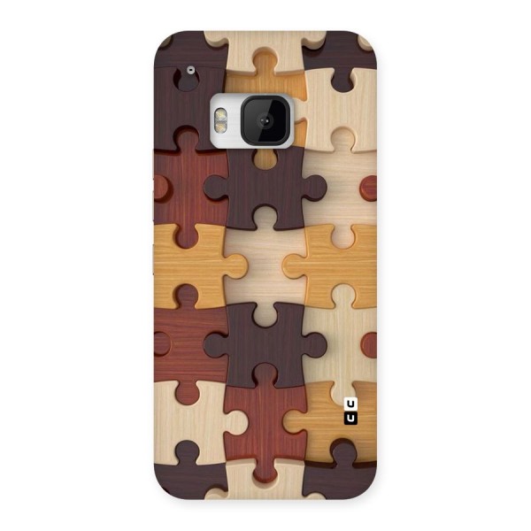 Wooden Puzzle (Printed) Back Case for HTC One M9
