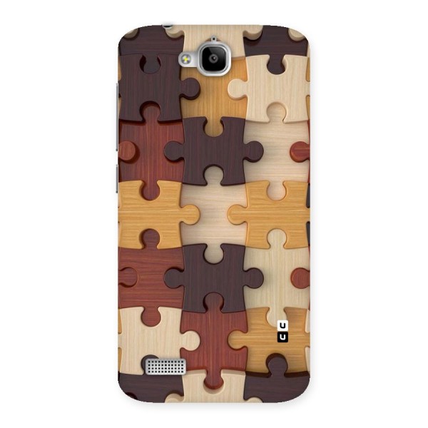 Wooden Puzzle (Printed) Back Case for Honor Holly