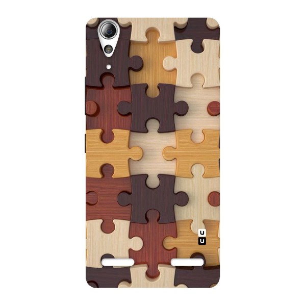 Wooden Puzzle (Printed) Back Case for Lenovo A6000