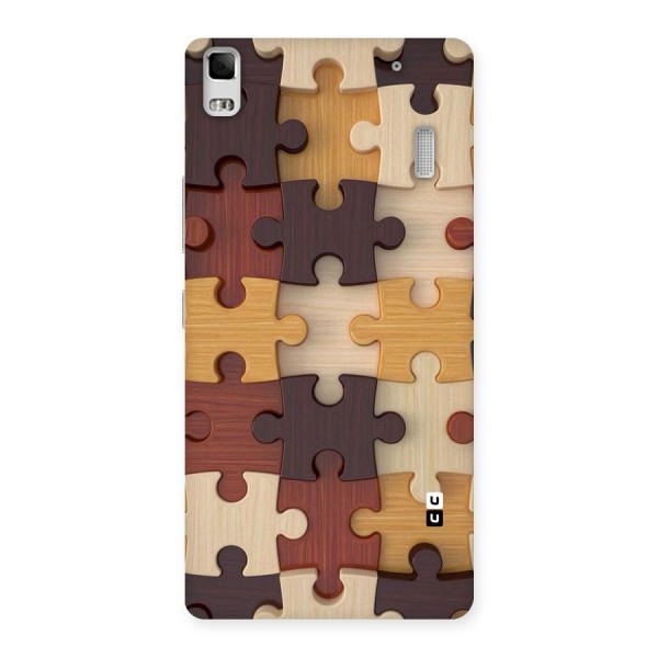 Wooden Puzzle (Printed) Back Case for Lenovo A7000