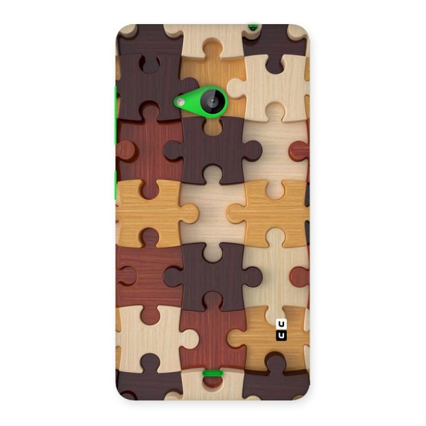 Wooden Puzzle (Printed) Back Case for Lumia 535