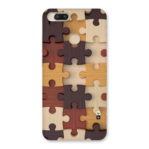 Wooden Puzzle (Printed) Back Case for Mi A1