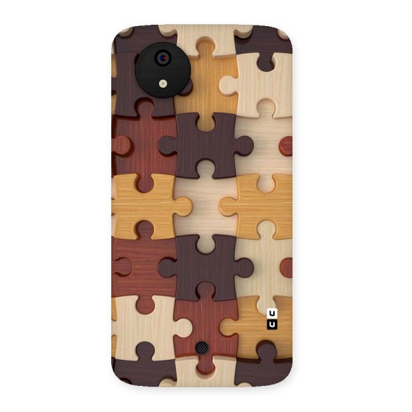Wooden Puzzle (Printed) Back Case for Micromax Canvas A1