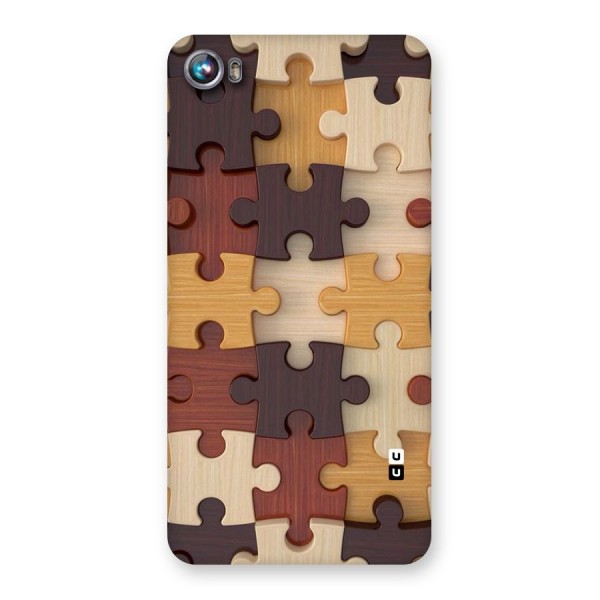 Wooden Puzzle (Printed) Back Case for Micromax Canvas Fire 4 A107