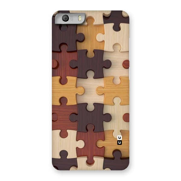 Wooden Puzzle (Printed) Back Case for Micromax Canvas Knight 2