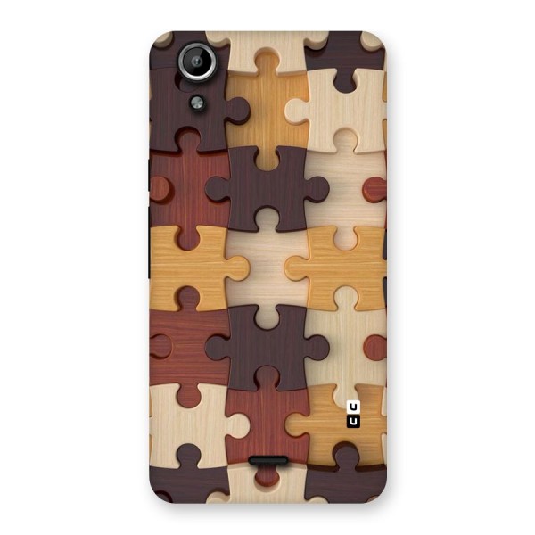Wooden Puzzle (Printed) Back Case for Micromax Canvas Selfie Lens Q345
