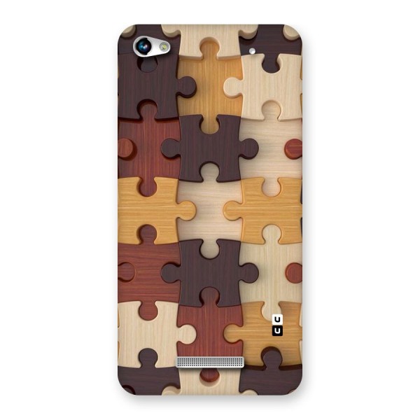 Wooden Puzzle (Printed) Back Case for Micromax Hue 2