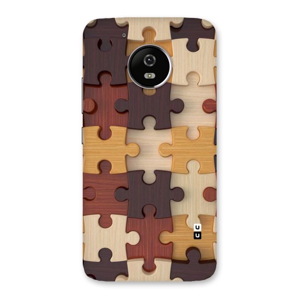 Wooden Puzzle (Printed) Back Case for Moto G5