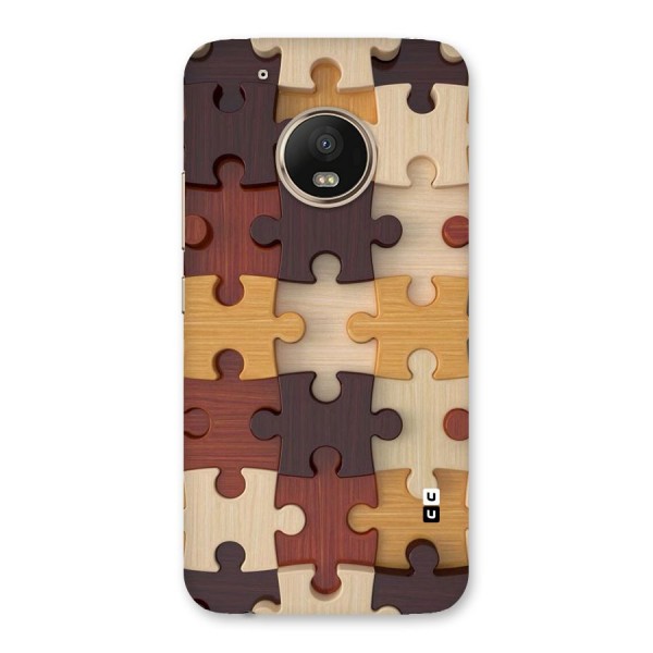 Wooden Puzzle (Printed) Back Case for Moto G5 Plus