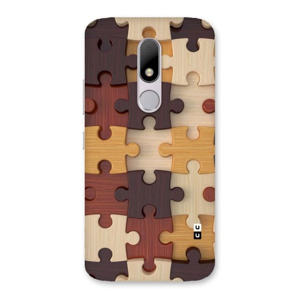 Wooden Puzzle (Printed) Back Case for Moto M