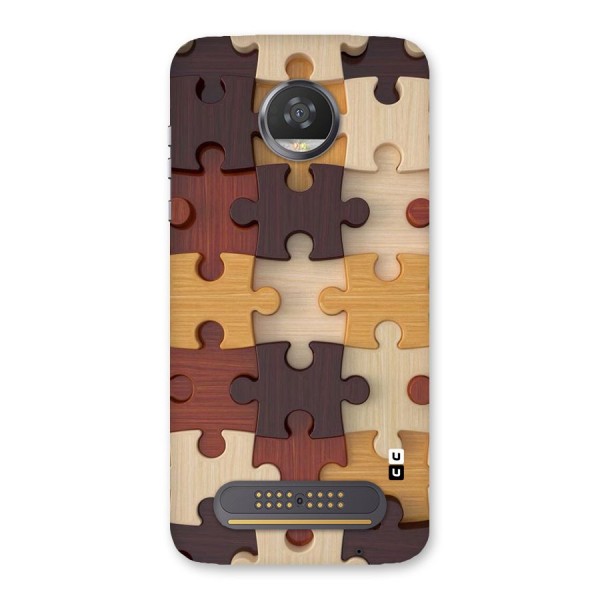Wooden Puzzle (Printed) Back Case for Moto Z2 Play