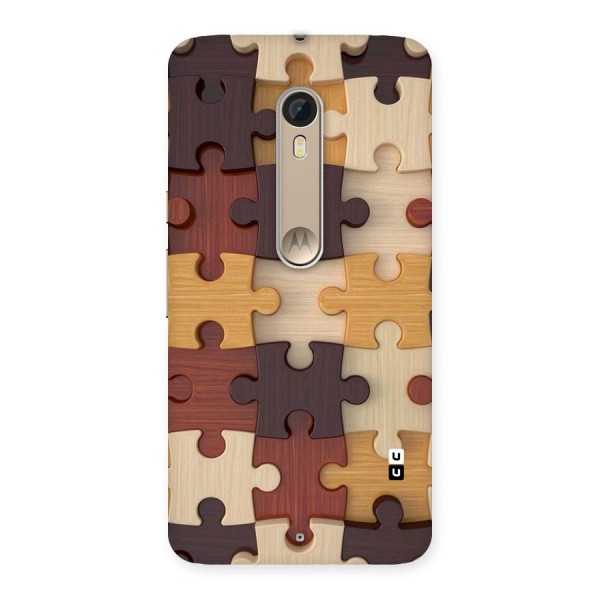 Wooden Puzzle (Printed) Back Case for Motorola Moto X Style