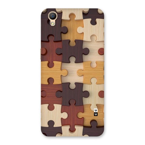 Wooden Puzzle (Printed) Back Case for Oppo A37