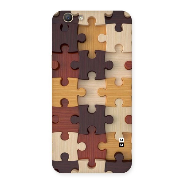 Wooden Puzzle (Printed) Back Case for Oppo F1s