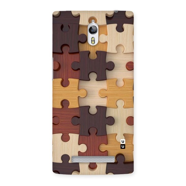 Wooden Puzzle (Printed) Back Case for Oppo Find 7