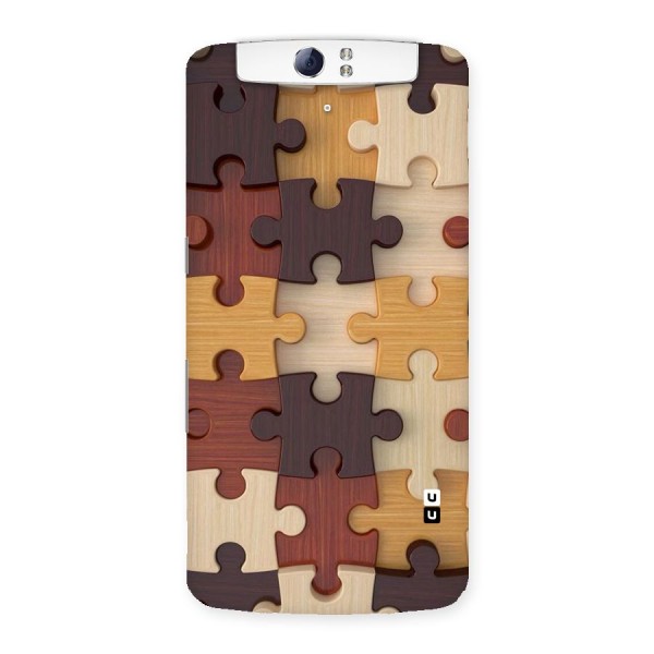 Wooden Puzzle (Printed) Back Case for Oppo N1