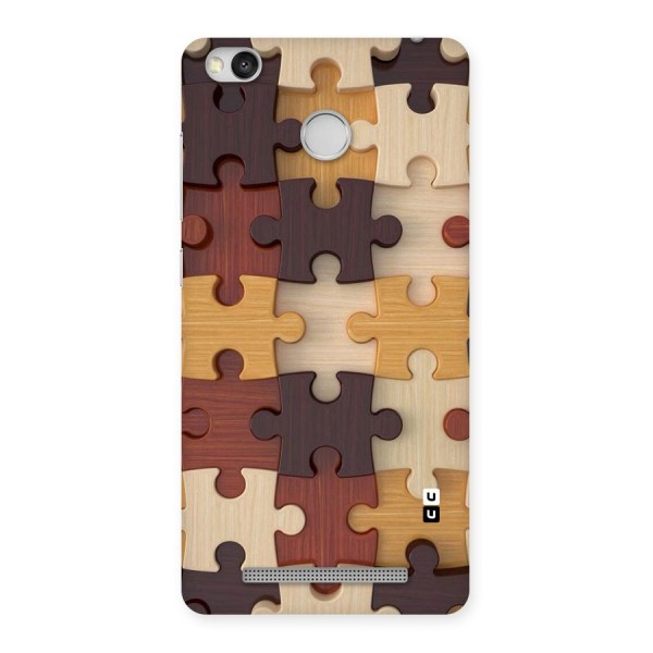 Wooden Puzzle (Printed) Back Case for Redmi 3S Prime