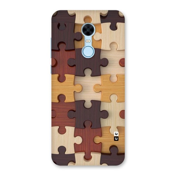 Wooden Puzzle (Printed) Back Case for Redmi Note 5