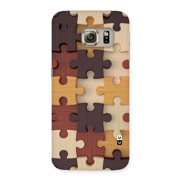 Wooden Puzzle (Printed) Back Case for Samsung Galaxy S6 Edge