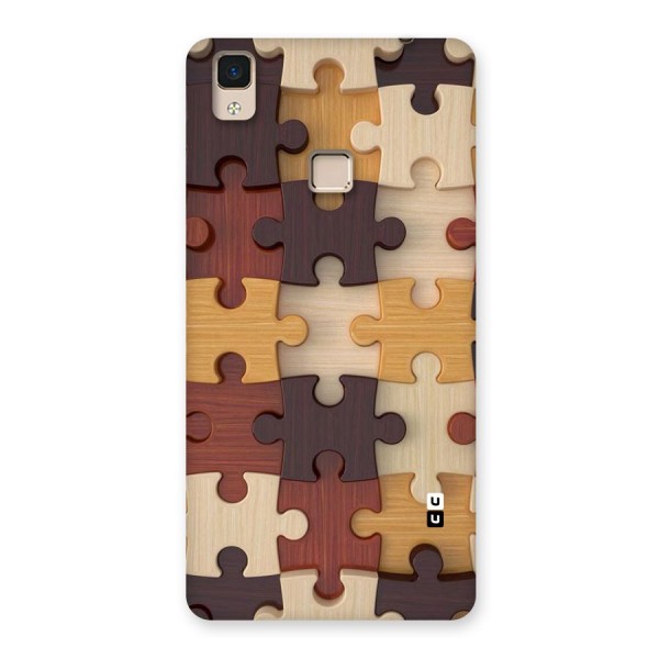 Wooden Puzzle (Printed) Back Case for V3 Max