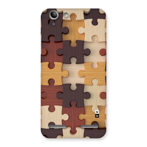 Wooden Puzzle (Printed) Back Case for Vibe K5