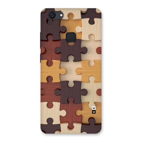Wooden Puzzle (Printed) Back Case for Vivo V7 Plus