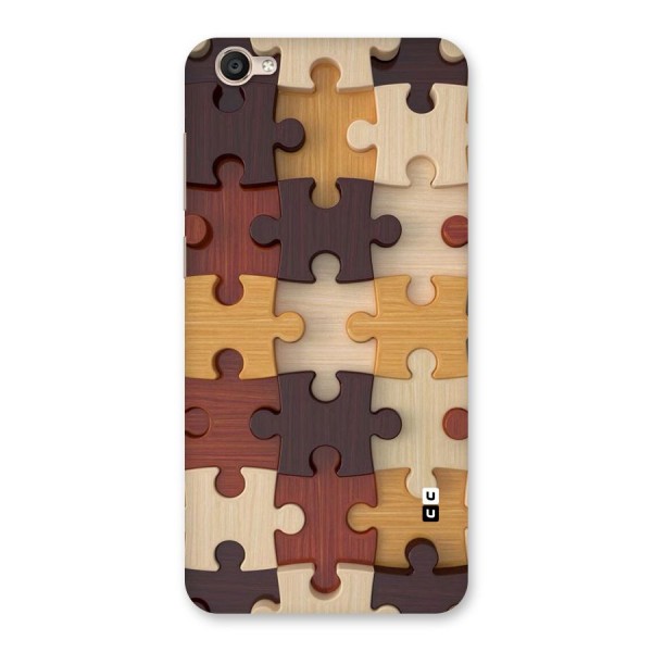 Wooden Puzzle (Printed) Back Case for Vivo Y55L